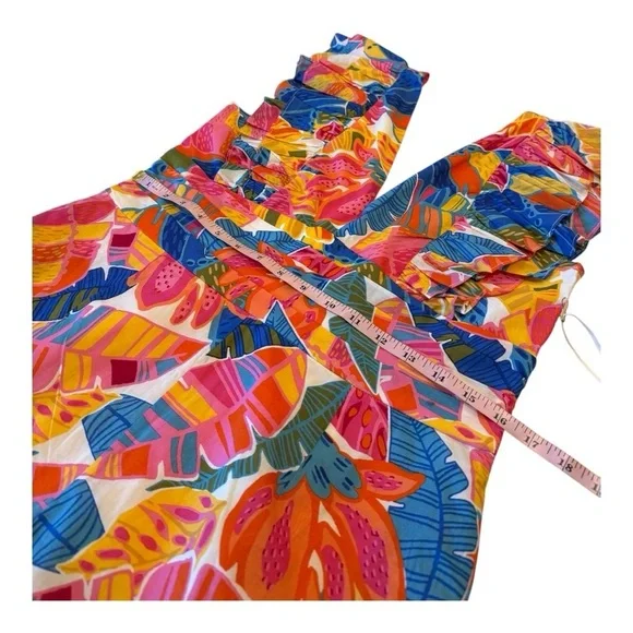 Vibrant Floral Flutter-Sleeve Romper - Orange Multi - Picture 14 of 16